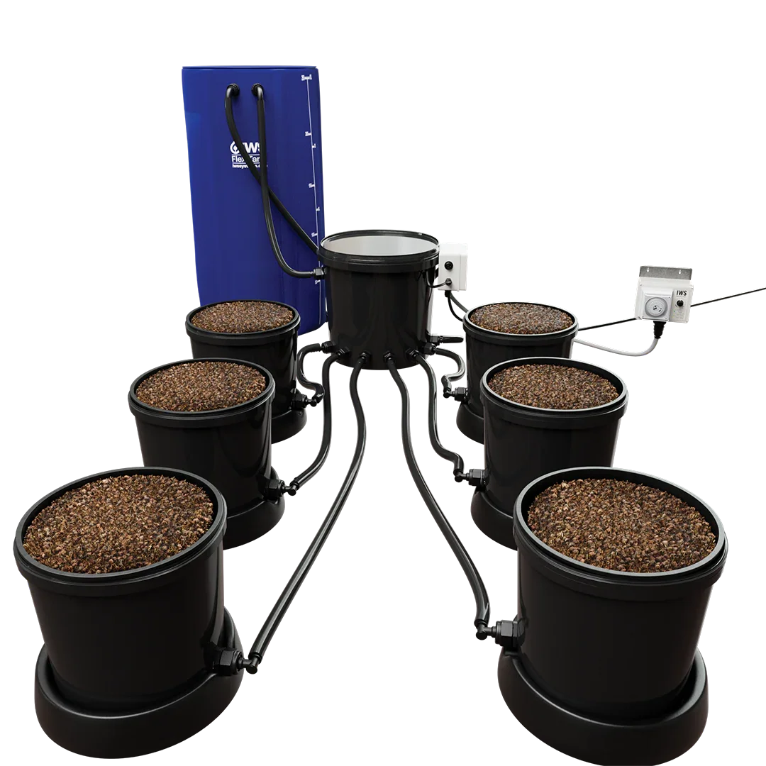 IWS Flood & Drain Standard Remote - IWS STD REMOTE 6 Pot - Punched Pots - 100 L FlexiTank - DiscountHydro.com - 480.00 - GAS (Global Air Supplies), IWS, Pots & Trays > Auto Feeding Systems, Systems