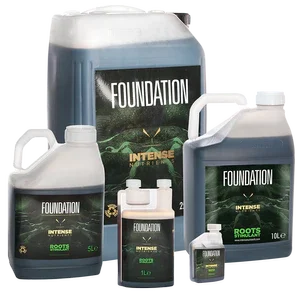 Intense Nutrients Foundation root stimulator that boosts beneficial micro-organisms for explosive early root development.