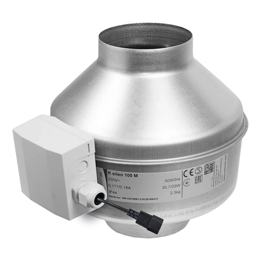 K Fan EC - (4inch) 100mm - 321 (m3/h) - DiscountHydro.com - 225.00 - Fans & Filters > Inline / Intake Fans, GAS (Global Air Supplies)