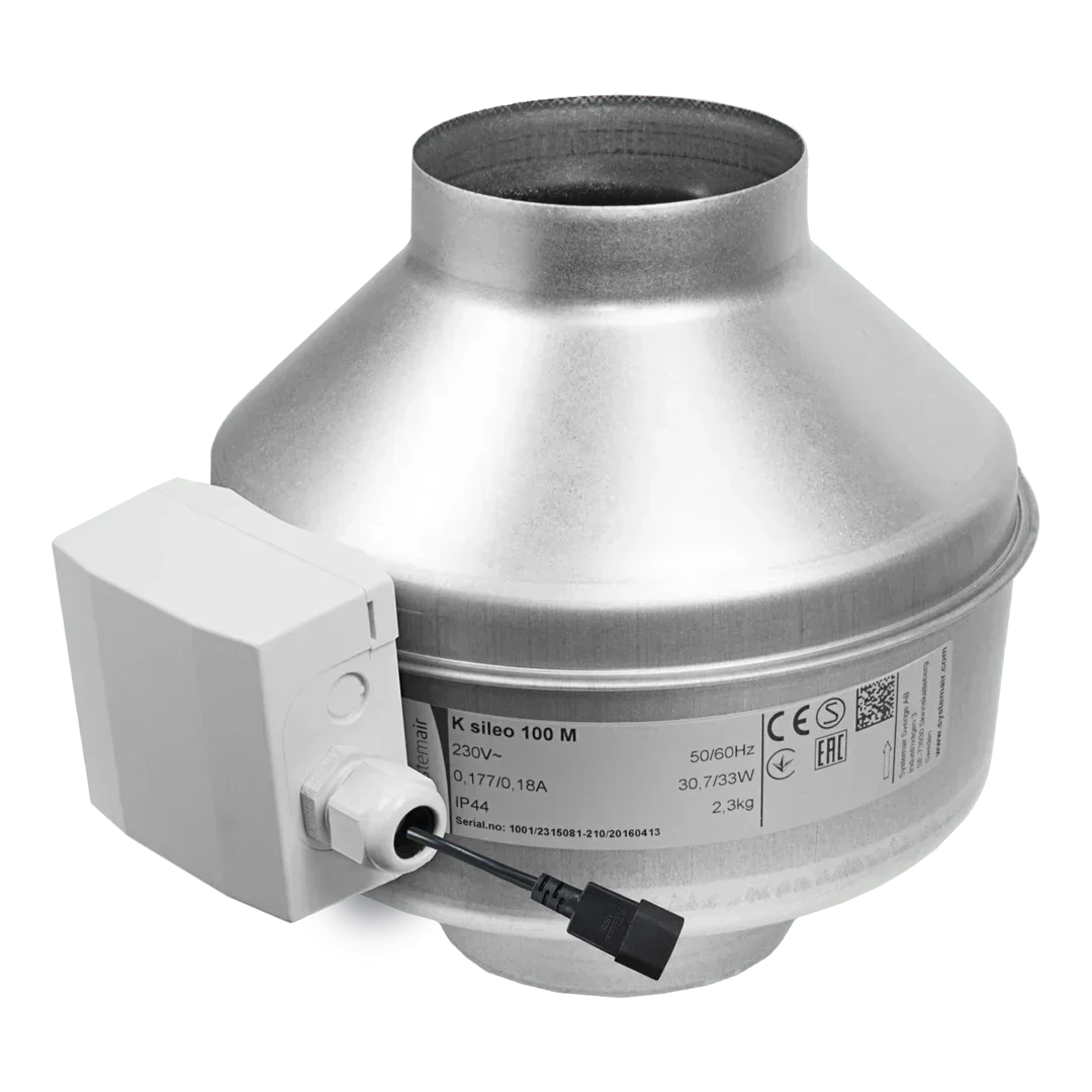 K Fan EC The K EC fan uses state of the art EC technology. The motor control and protection electronics are built into the