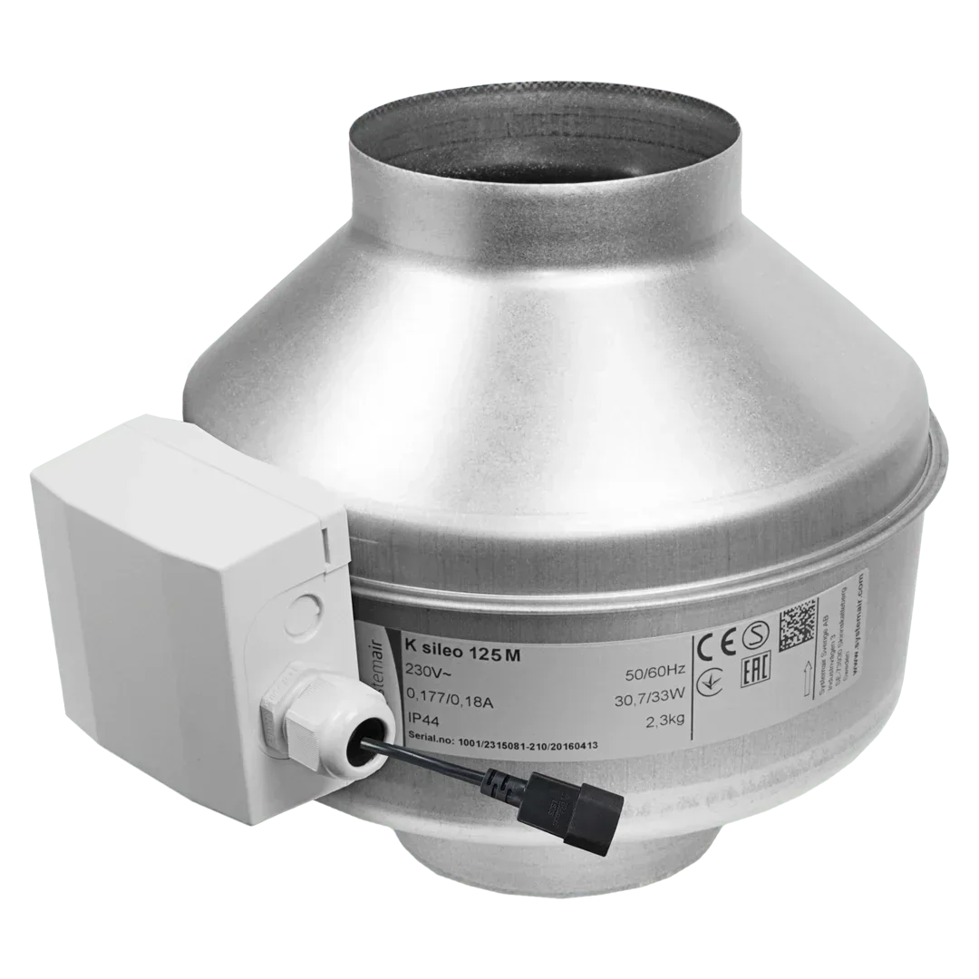 K Fan EC The K EC fan uses state of the art EC technology. The motor control and protection electronics are built into the