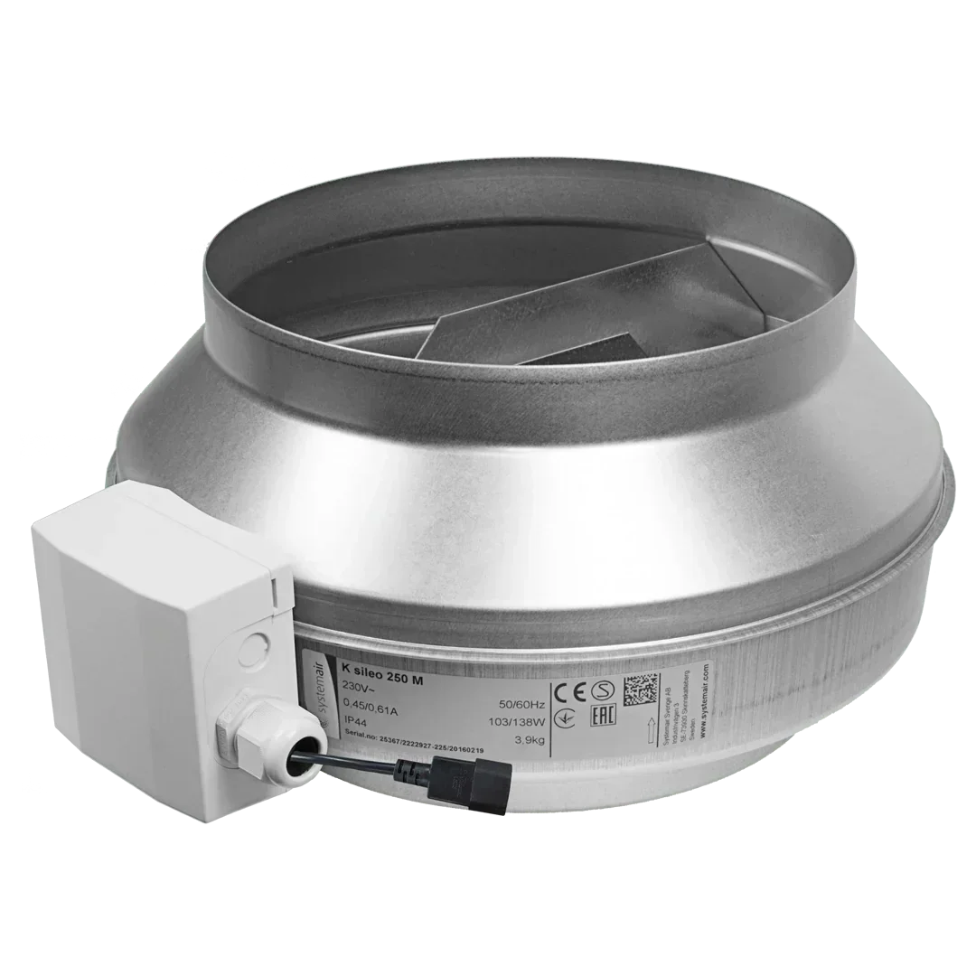 K Fan EC The K EC fan uses state of the art EC technology. The motor control and protection electronics are built into the