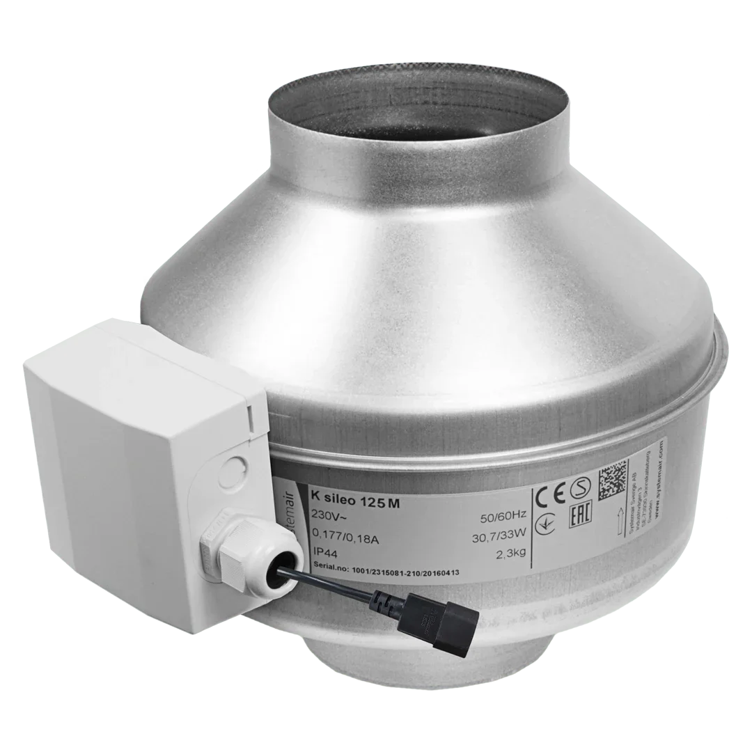 K Fan EC The K EC fan uses state of the art EC technology. The motor control and protection electronics are built into the