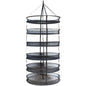 Six-tier hanging black mesh drying rack for herbs and plants