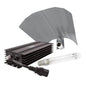 HPS grow light kit with black ballast, reflector, and replacement bulb