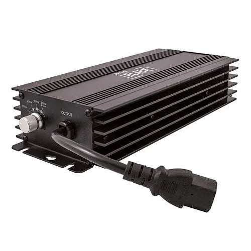 A LUMii Black digital ballast for powering HPS grow lights efficiently, offering stable, flicker-free output for consistent