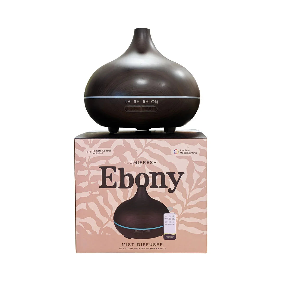 The LumiFresh Maple & Ebony Mist Diffusers are designed to elevate your living space with soft, aromatic mist and warm,