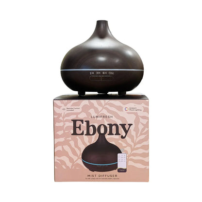The LumiFresh Maple & Ebony Mist Diffusers are designed to elevate your living space with soft, aromatic mist and warm,