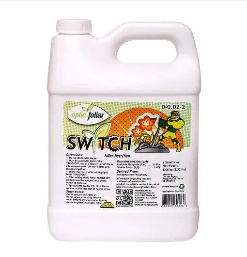 OPTIC FOLIAR – SWITCH Optic Foliar SWITCH stimulates flower initiation in plants by preventing and combating key stress