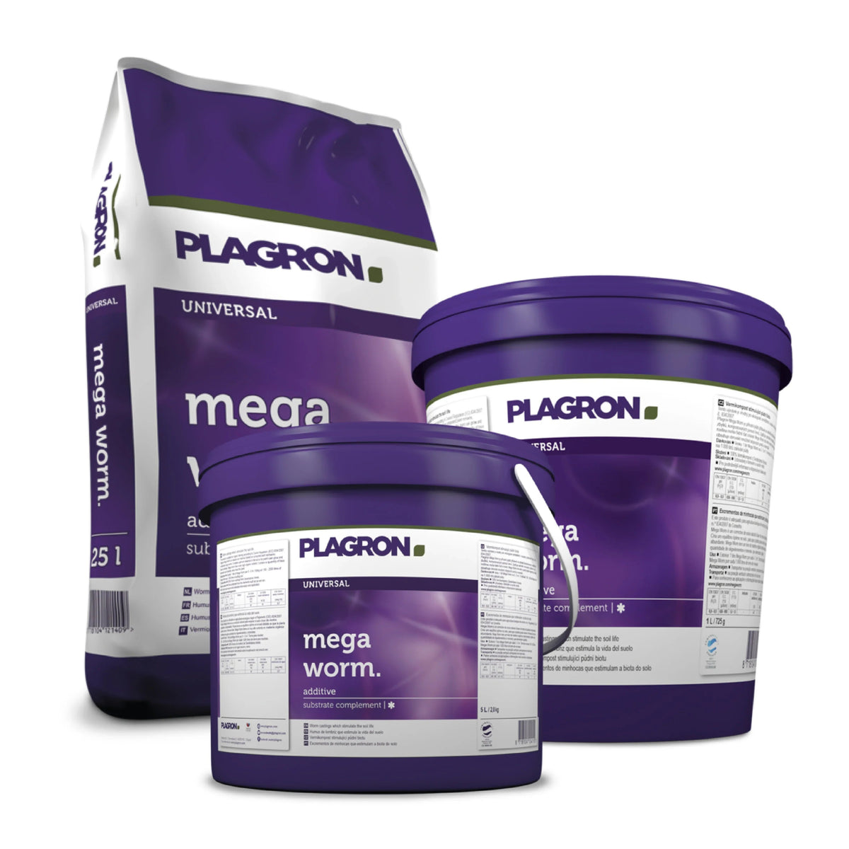 Plagron Mega Worm Boost your plants with a premium natural soil improver crafted from high-quality worm castings. This