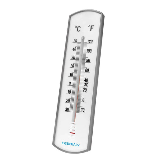 Plastic Thermometer This plastic thermometer contains no mercury and measures temperatures in both ˚C and ˚F. It is deal for