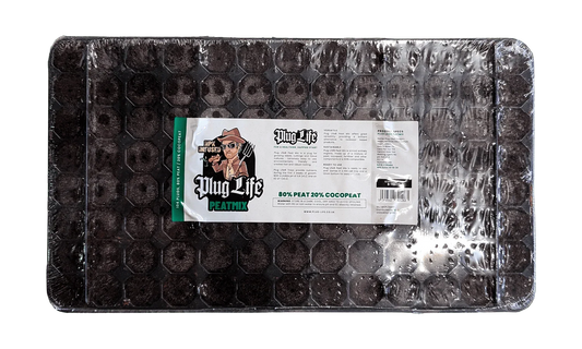 Plug Life ® Peatmix Tray is a propagation tray made up of 104 x Peatmix plugs for growing seeds, cuttings and tissue