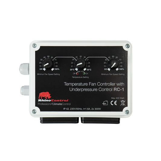 Rhino AC RC-1 Fan Controller The Rhino AC RC-1 Fan Controller offers dual functionality by controlling the speeds of both