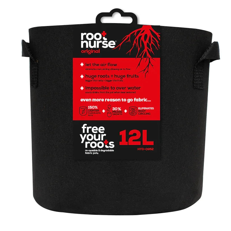 Root Nurse Black Pot Give your plants the support they deserve with durable, reusable fabric containers designed for healthy