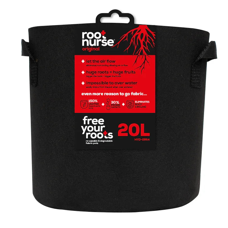 Root Nurse Black Pot Give your plants the support they deserve with durable, reusable fabric containers designed for healthy