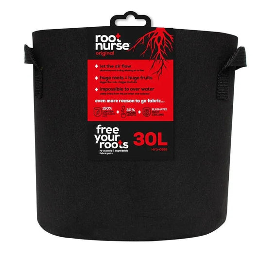 Root Nurse Black Pot Give your plants the support they deserve with durable, reusable fabric containers designed for healthy