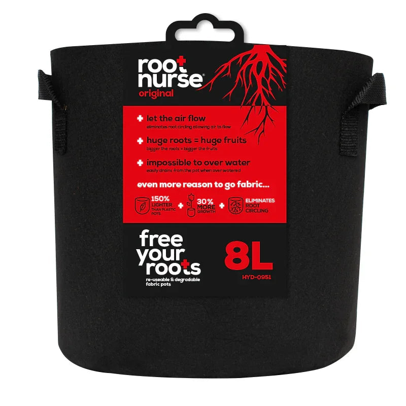 Root Nurse Black Pot Give your plants the support they deserve with durable, reusable fabric containers designed for healthy
