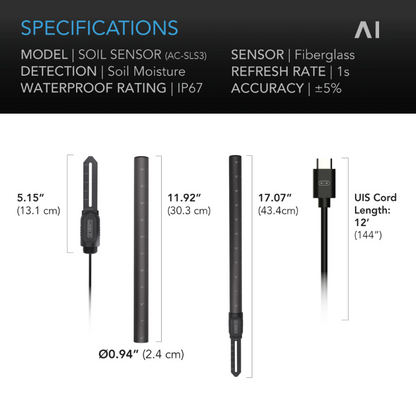 AC Infinity Soil Sensor Probe - Default Title - DiscountHydro.com - 19.99 - Tools and Accessories