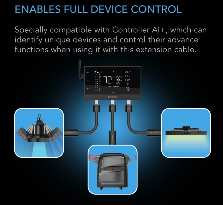 AC Infinity UIS Controller Female to Male - Default Title - DiscountHydro.com - 9.99 - AC Infinity, Environment Control, Environment Control > Environment Controllers, Tools and Accessories