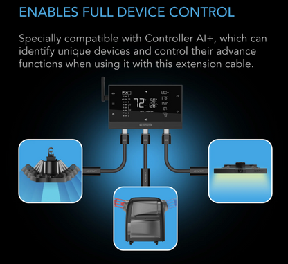 AC Infinity UIS Controller Female to Male - Default Title - DiscountHydro.com - 9.99 - AC Infinity, Environment Control, Environment Control > Environment Controllers, Tools and Accessories