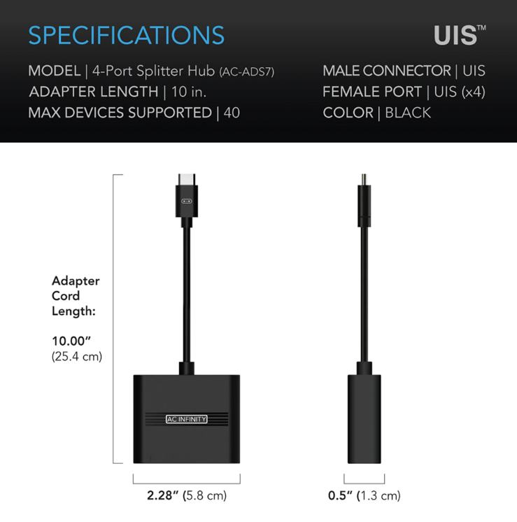 AC Infinity UIC Splitter Hub - Default Title - DiscountHydro.com - 21.99 - AC Infinity, Tools and Accessories