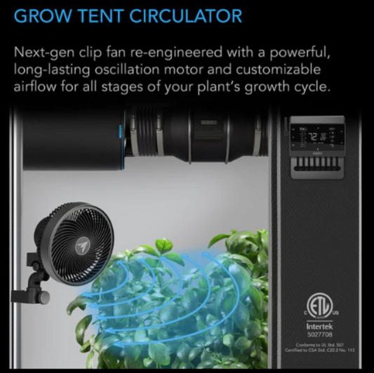 AC Infinity - Cloudray Series S6 Oscillating - Default Title - DiscountHydro.com - 58.99 - AC Infinity, Fans & Filters > Circulations Fans