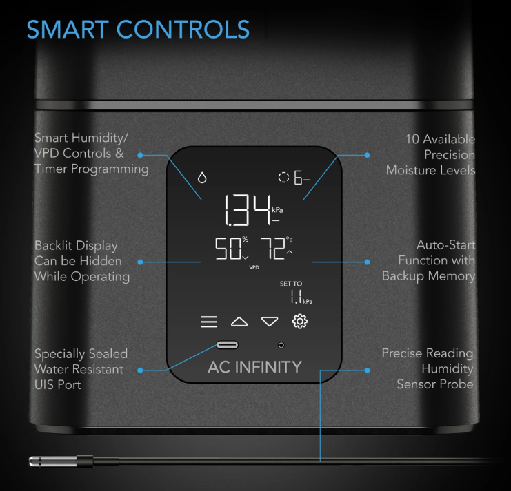 AC Infinity - Cloudforge SMART Environmental Humidifier T7 - Default Title - DiscountHydro.com - 168.00 - AC Infinity, Environment Control > Humidifiers