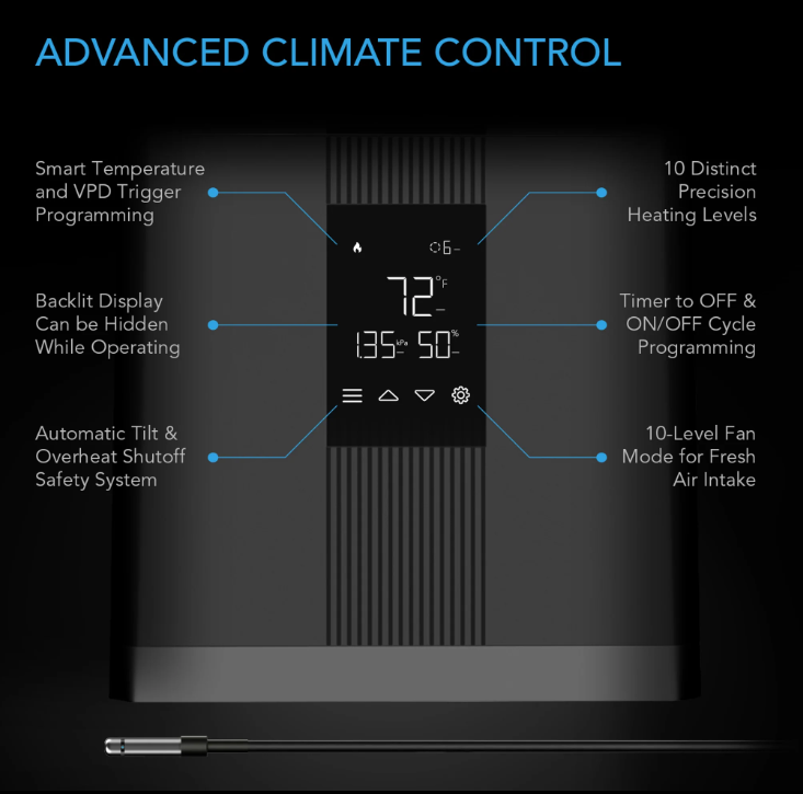 AC Infinity - Thermoforge Heater T3 - Default Title - DiscountHydro.com - 118.00 - AC Infinity, Environment Control > Heaters
