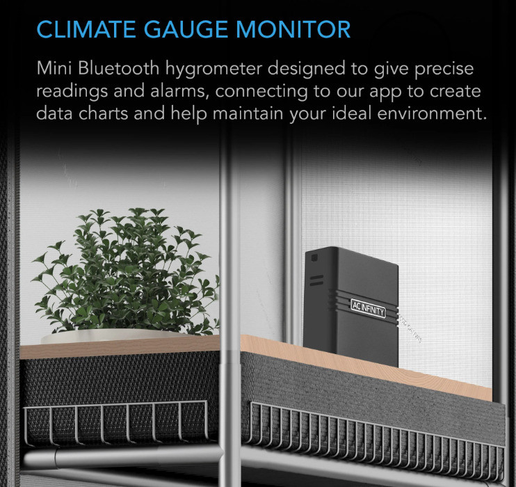 AC Infinity - Cloudcom A2 - Default Title - DiscountHydro.com - 14.99 - AC Infinity, Environment Control > Environment Controllers, Environment Control > Thermometers & Hygrometers