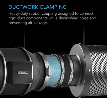 AC Infinity - Noise Reduction Clamps - 4 inch - DiscountHydro.com - 11.99 - AC Infinity, Fans & Filters > Ducting Accessories, Tools and Accessories