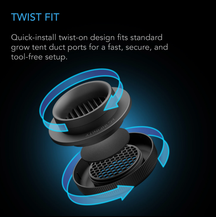 Grow Tent Duct Vent Attachment - 6 inch 2 Pack - DiscountHydro.com - 33.99 - AC Infinity, Grow Tent