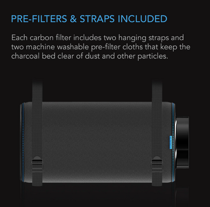 XL Carbon Filters - 4 inch = 509 m3/hour - DiscountHydro.com - 63.99 - AC Infinity, Fans & Filters > Carbon Filters