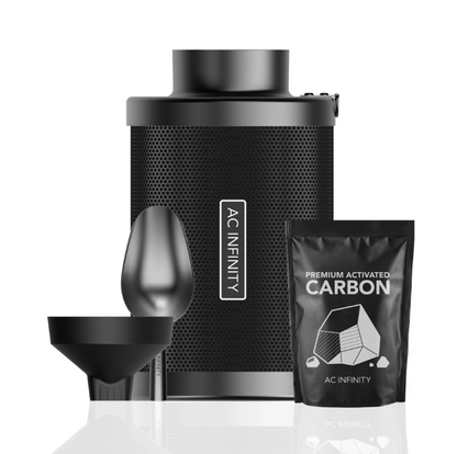 Refillable Carbon Filters - 4 inch = 357 m3/hour - DiscountHydro.com - 81.99 - AC Infinity, Fans & Filters > Carbon Filters