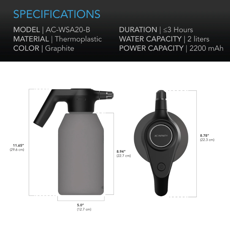Automatic Water Sprayer - Graphite - DiscountHydro.com - 28.99 - 