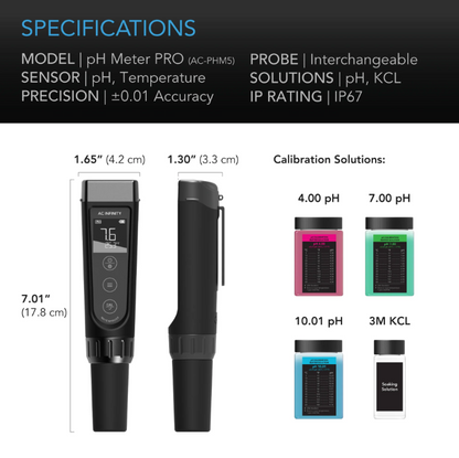 pH Meter Test Kits - pH Meter Kit - DiscountHydro.com - 59.99 - AC Infinity, Nutrients & Additives > EC & PH Management, Tools and Accessories