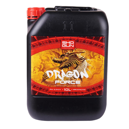SHOGUN Dragon Force This fiery formula is the answer to huge yields. Usually, growth slows down in the final 2 weeks of