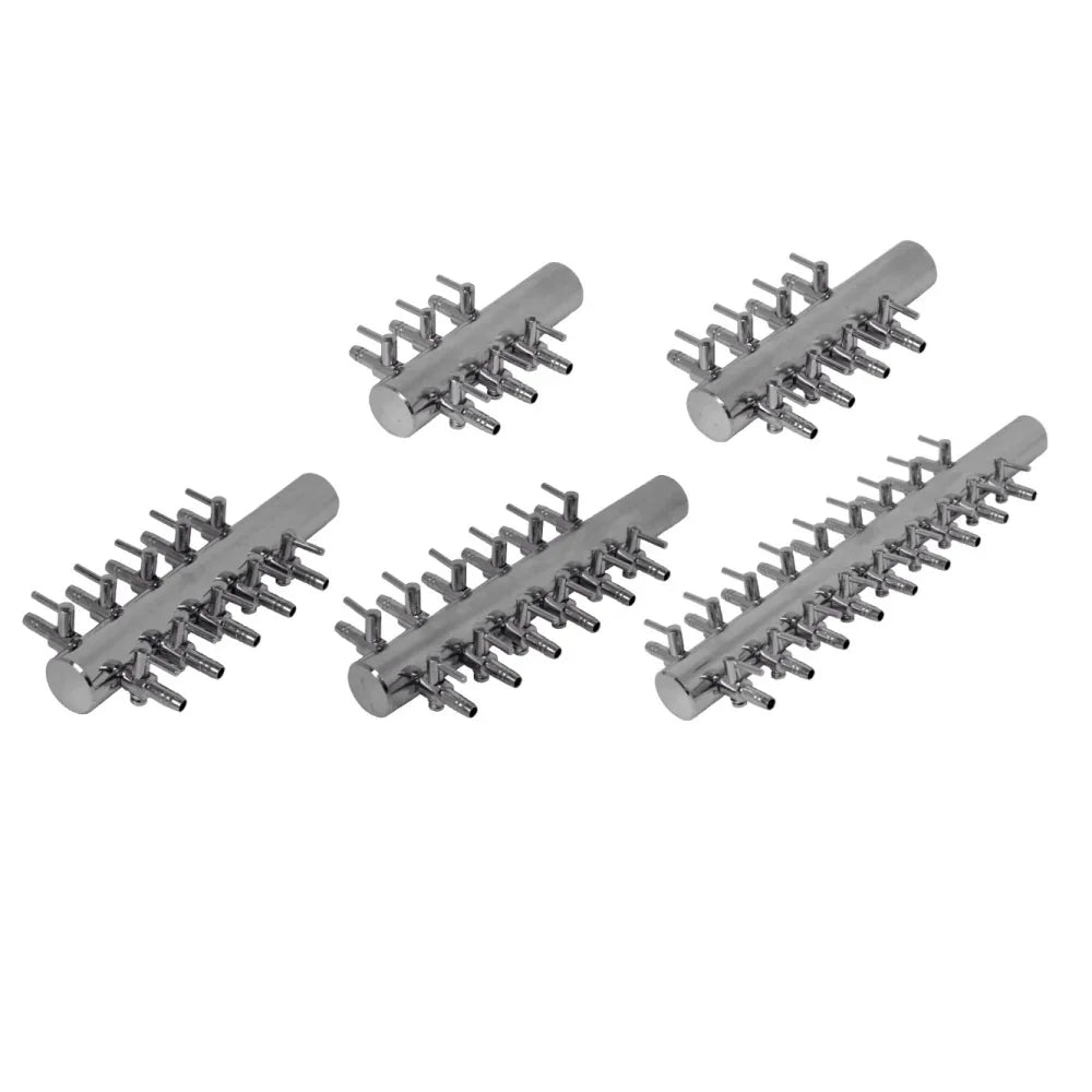 Steel and Plastic Air / Nutrient Multi-Outlet Manifold - 5 way steel - DiscountHydro.com - 7.00 - Pots & Trays > System Parts, Systems