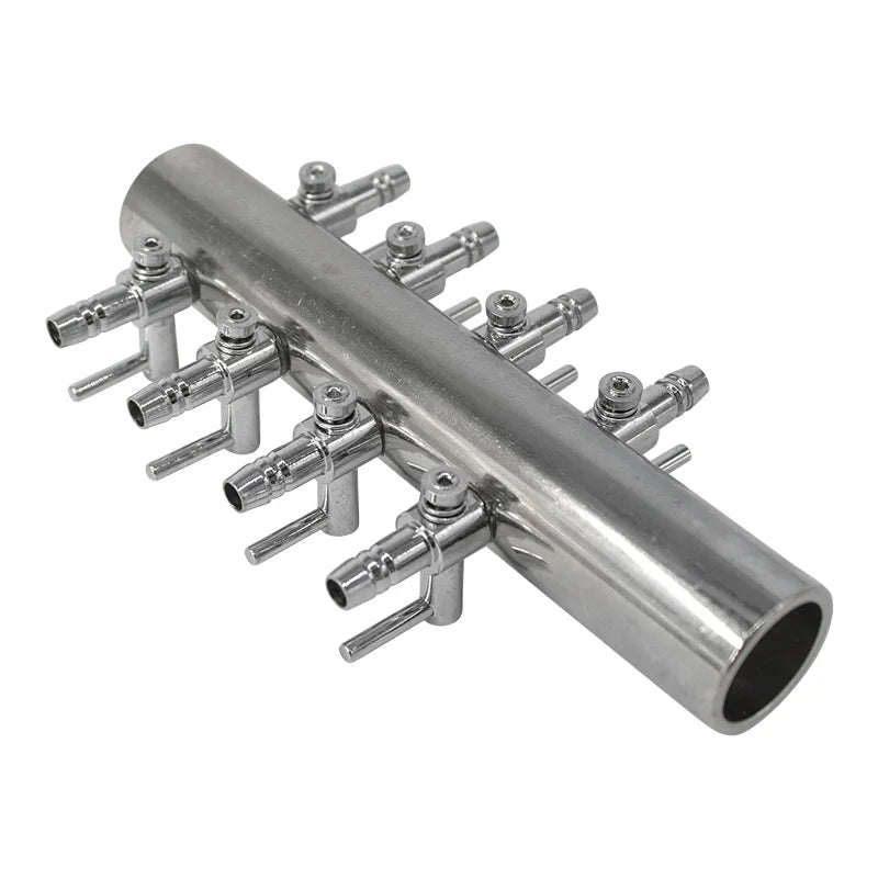 Steel and Plastic Air / Nutrient Multi-Outlet Manifold - 8 way steel - DiscountHydro.com - 8.50 - Pots & Trays > System Parts, Systems