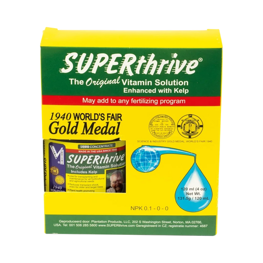 SUPERthrive THE ORIGINAL, ULTRA-CONCENTRATED, PLANT VITAMIN SOLUTION Reduces plant stress Reduces transplant shock Revives