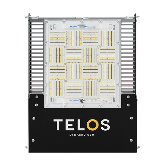 LED light fixture with 'TELOS' branding on a white background TELOS Dynamic 930
