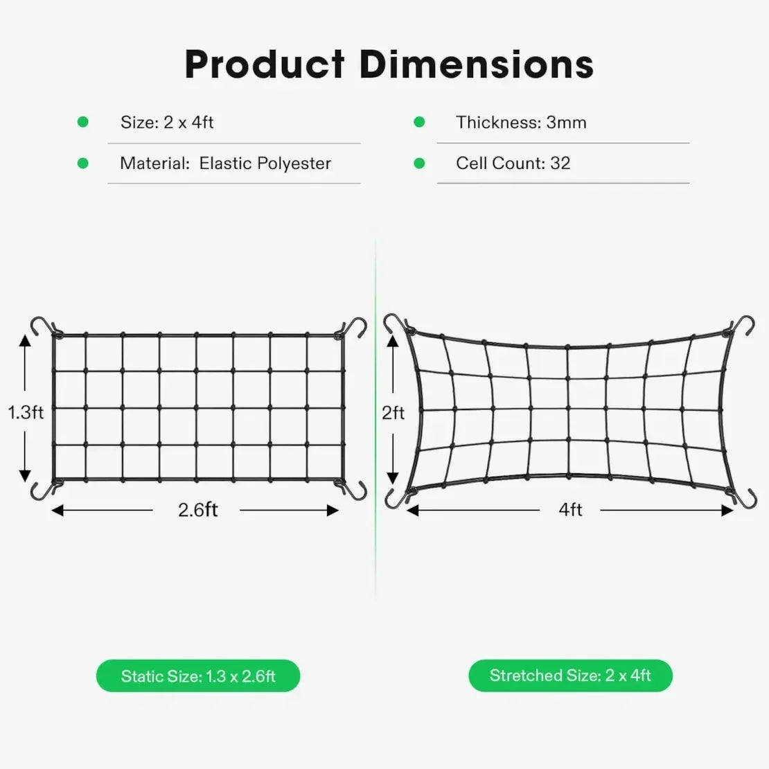 Trellis Netting Perfect for Climbing Plants, Vegetables, Fruits, and Flowers. Reusable and Versatile: Measuring 3mm in
