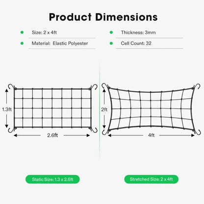 Trellis Netting Perfect for Climbing Plants, Vegetables, Fruits, and Flowers. Reusable and Versatile: Measuring 3mm in