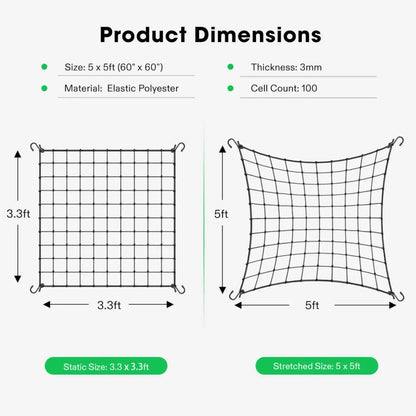 Trellis Netting Perfect for Climbing Plants, Vegetables, Fruits, and Flowers. Reusable and Versatile: Measuring 3mm in