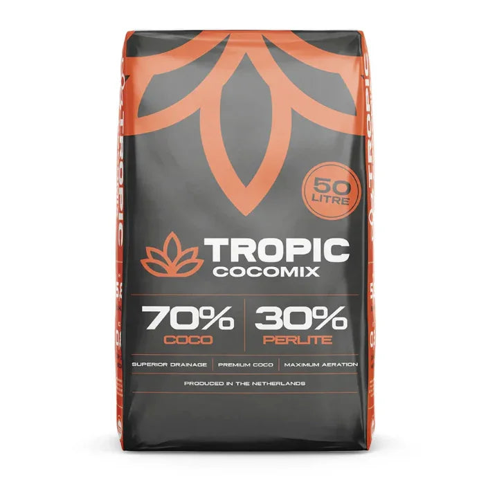 Tropic Coco Mix 70/30 50L Tropic Cocomix combines 70% premium coco coir with 30% perlite to create the ideal balance of