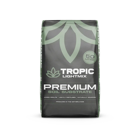 Tropic Lightmix Premium, organic potting soil lightly fertilised with organic nutrients. This ready-to-use soil blend