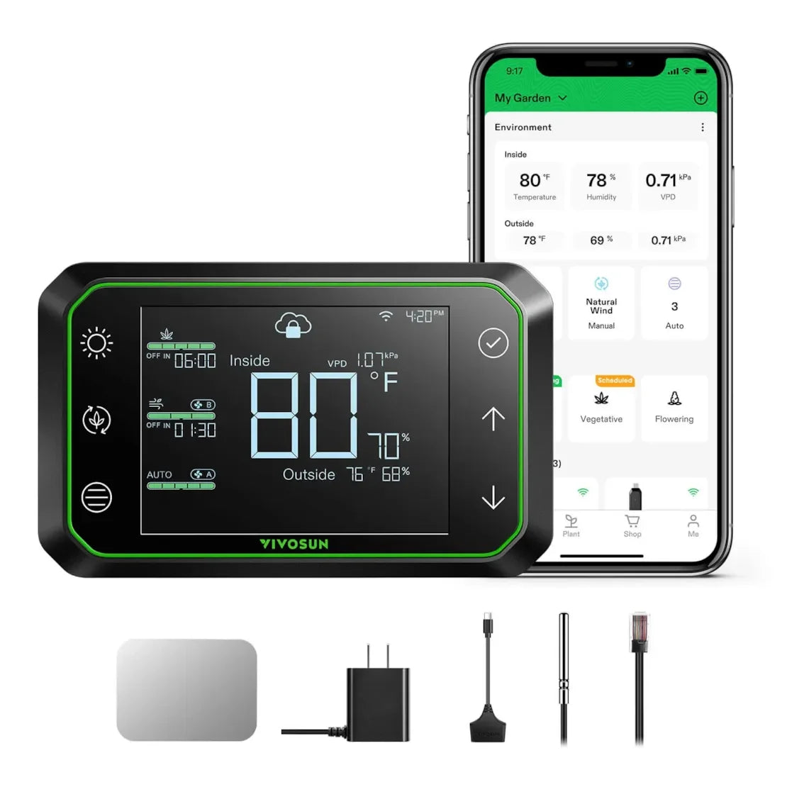 VIVOSUN GrowHub Controller E42A The GrowHub Controller is the all-in-one platform for controlling, monitoring, and improving