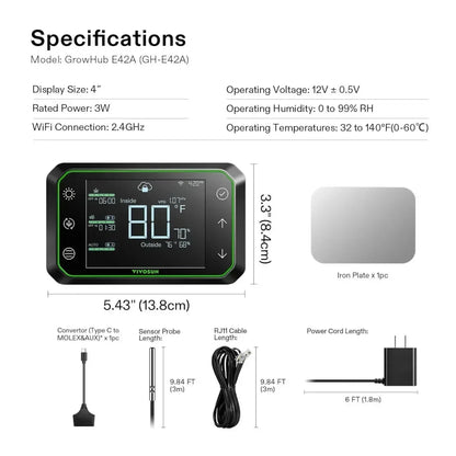 VIVOSUN GrowHub Controller E42A The GrowHub Controller is the all-in-one platform for controlling, monitoring, and improving