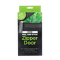 A peel and stick zipper system allowing easy access and light control for any enclosure. Comprises a high quality, easy