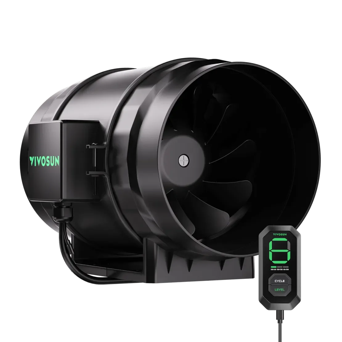 AeroZesh Inline EC Fan - S4 Inline EC Fan 4″ (353 m³/hr) + E12 Controller - DiscountHydro.com - 88.00 - Fans & Filters > Fan Controllers, Fans & Filters > Inline / Intake Fans, Vivosun