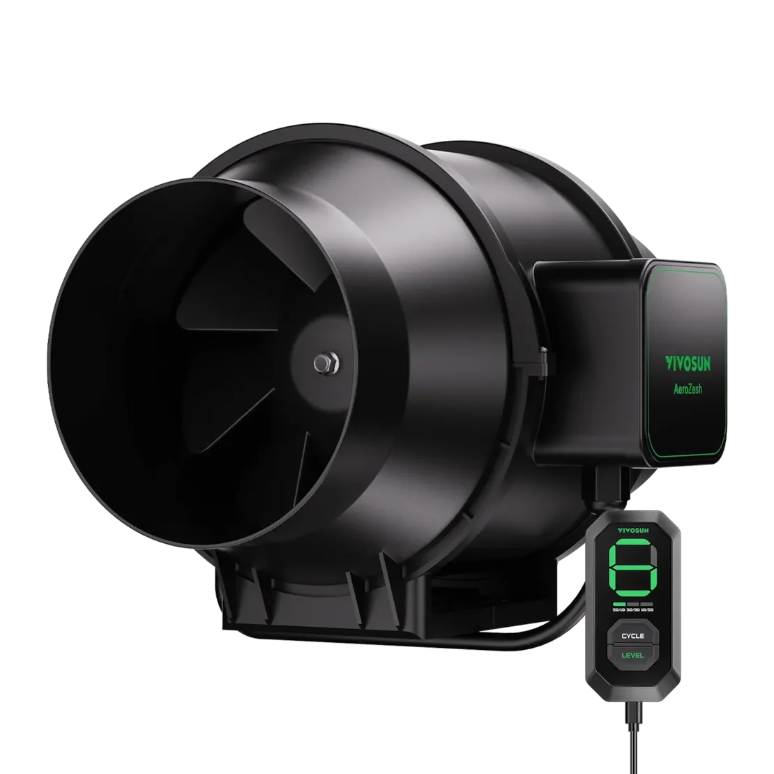 AeroZesh Inline EC Fan - S4 Inline EC Fan 4″ (353 m³/hr) + E12 Controller - DiscountHydro.com - 88.00 - Fans & Filters > Fan Controllers, Fans & Filters > Inline / Intake Fans, Vivosun